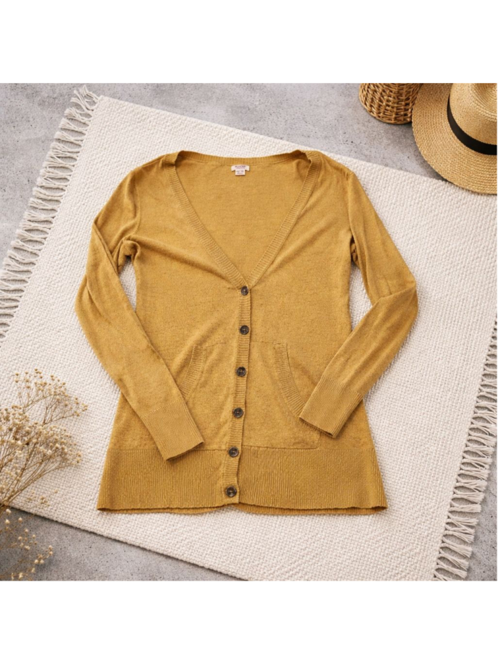 Women's NWOT Mossimo Supply Co. Mustard Yellow Cardigan XXL Lightweight Layering